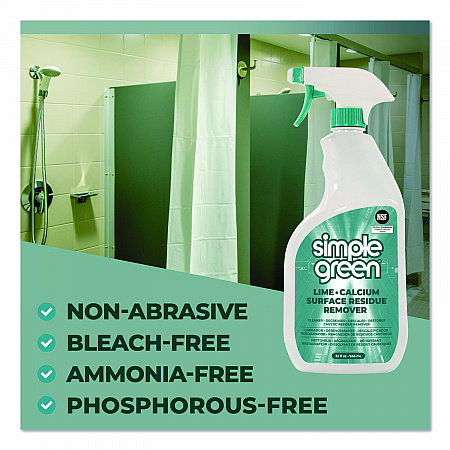 Lime Calcium Surface Residue Remover, 32 oz Spray Bottle, 12/Carton (1700032)
