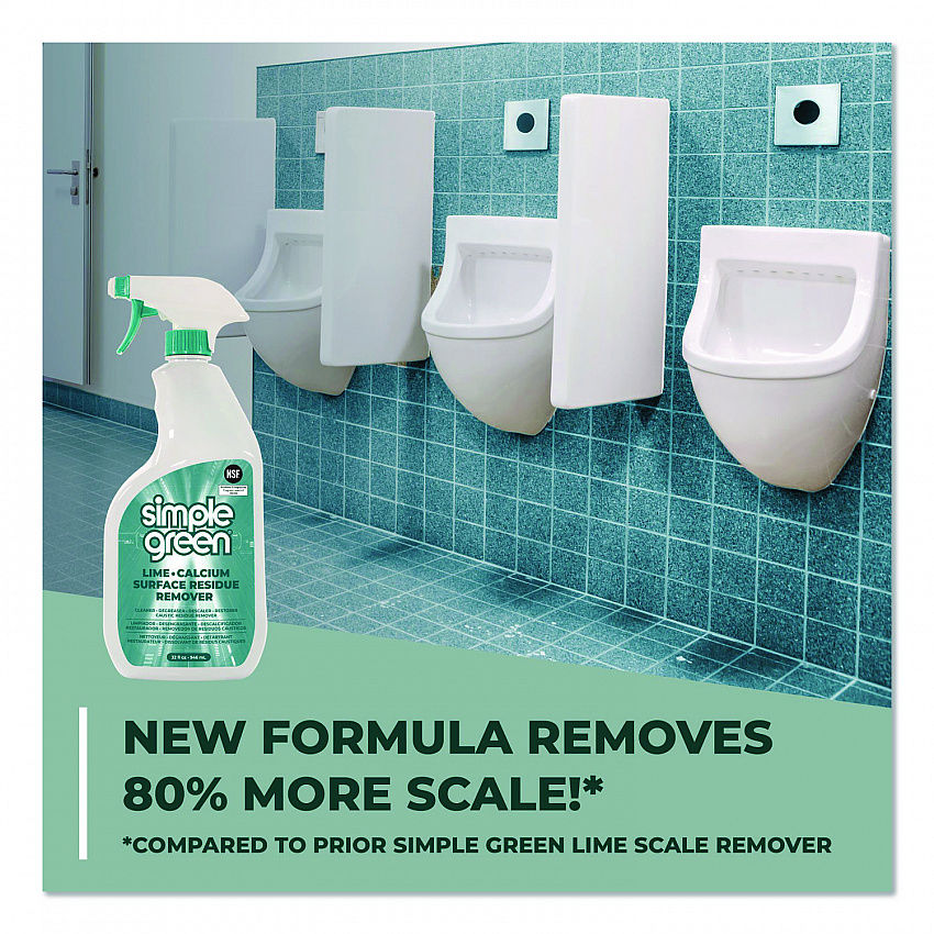 Lime Calcium Surface Residue Remover, 32 oz Spray Bottle, 12/Carton (1700032)