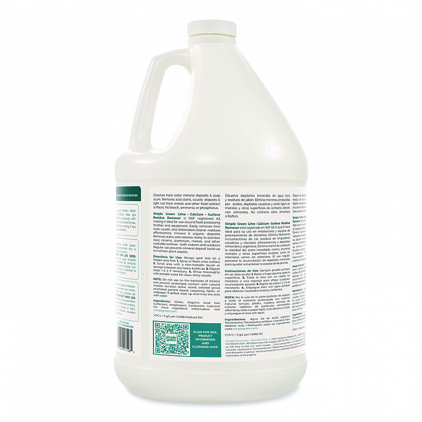 Lime Calcium Surface Residue Remover, 1 gal Bottle, 6/Carton (1700128)
