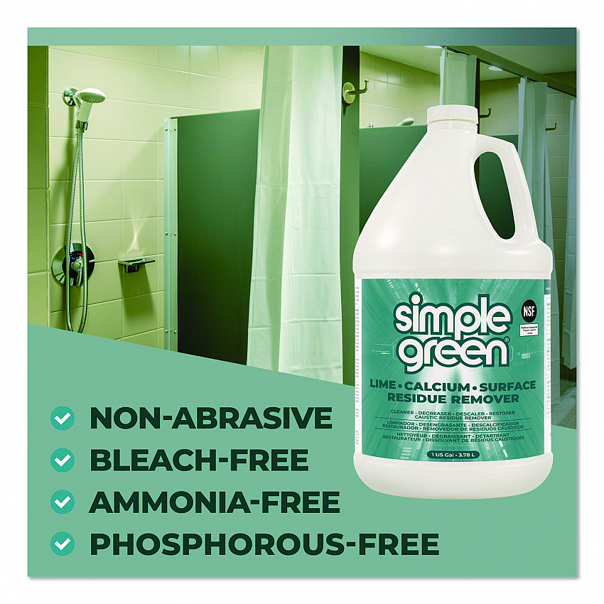Lime Calcium Surface Residue Remover, 1 gal Bottle, 6/Carton (1700128)