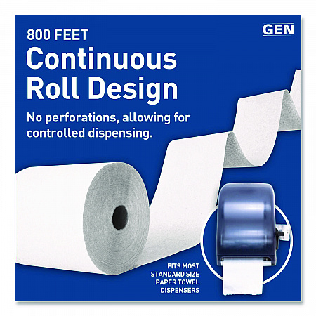 Hardwound Roll Towels, 1-Ply, 8