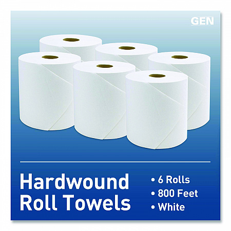 Hardwound Roll Towels, 1-Ply, 8