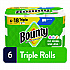 Select-a-Size Kitchen Roll Paper Towels, 2-Ply, 5.9 x 11, White, 123 Sheets/Triple Roll, 6 Rolls/Carton (16020)