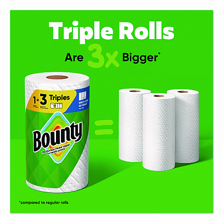 Select-a-Size Kitchen Roll Paper Towels, 2-Ply, 5.9 x 11, White, 123 Sheets/Triple Roll, 6 Rolls/Carton (16020)
