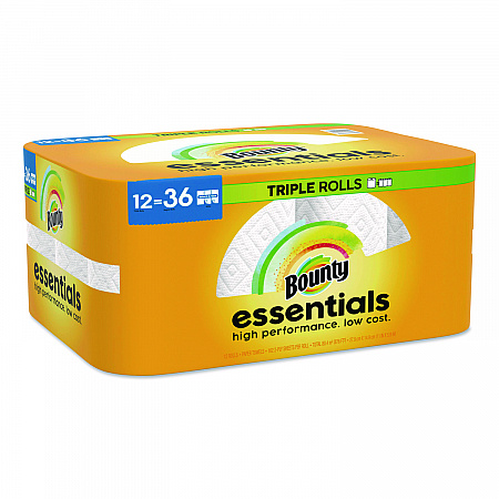 Essentials Select-A-Size Kitchen Roll Paper Towels, 2-Ply, 5.9 x 11, White, 162 Sheets/Triple Roll, 12 Rolls/Carton (16681)