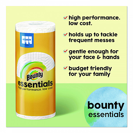 Essentials Select-A-Size Kitchen Roll Paper Towels, 2-Ply, 5.9 x 11, White, 162 Sheets/Triple Roll, 12 Rolls/Carton (16681)