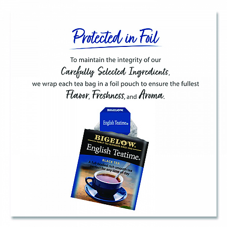 English Teatime Black Tea, 0.08 oz Tea Bag, 28/Box (RCB003451)