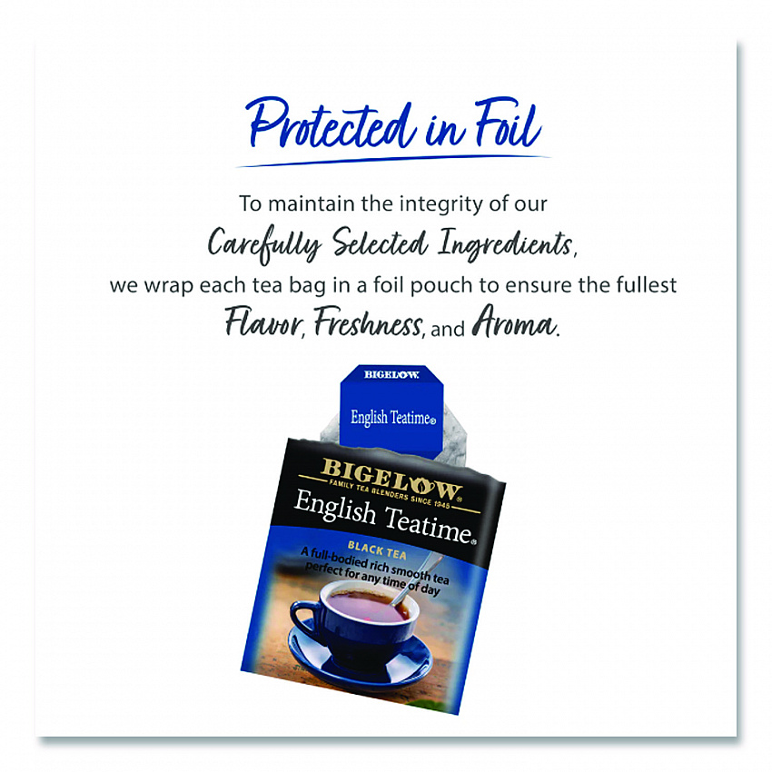 English Teatime Black Tea, 0.08 oz Tea Bag, 28/Box (RCB003451)