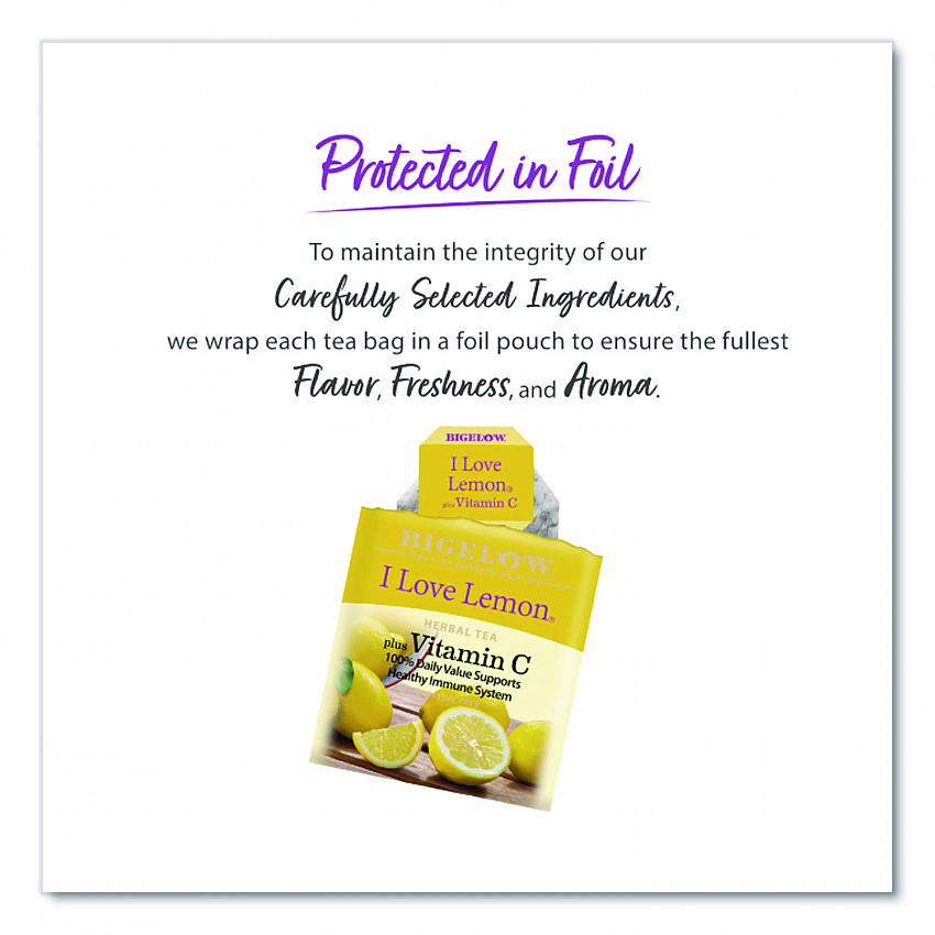 I Love Lemon Herbal Tea, 0.06 oz Tea Bag, 28/Box (RCB003991)
