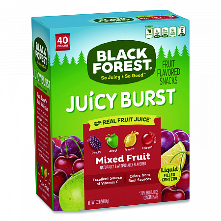 Juicy Burst Fruit Flavored Snack, Mixed Fruit, 32 oz Pouch, 40/Box (FER47149)