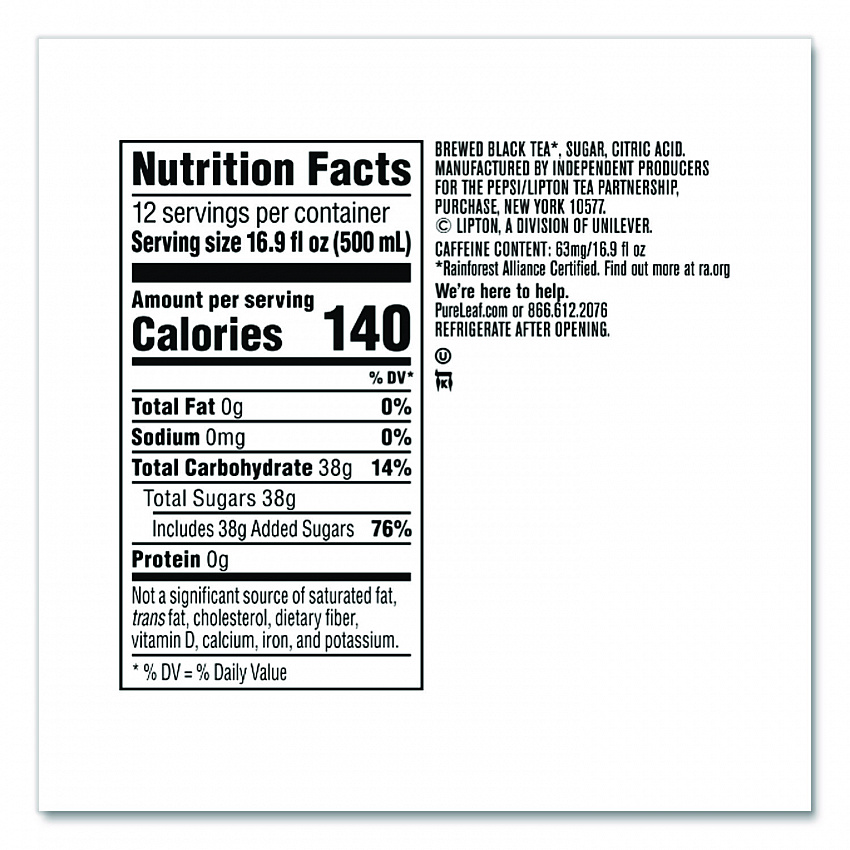 Iced Tea, Sweet Tea, 18.5 oz, 12/Carton (134071)