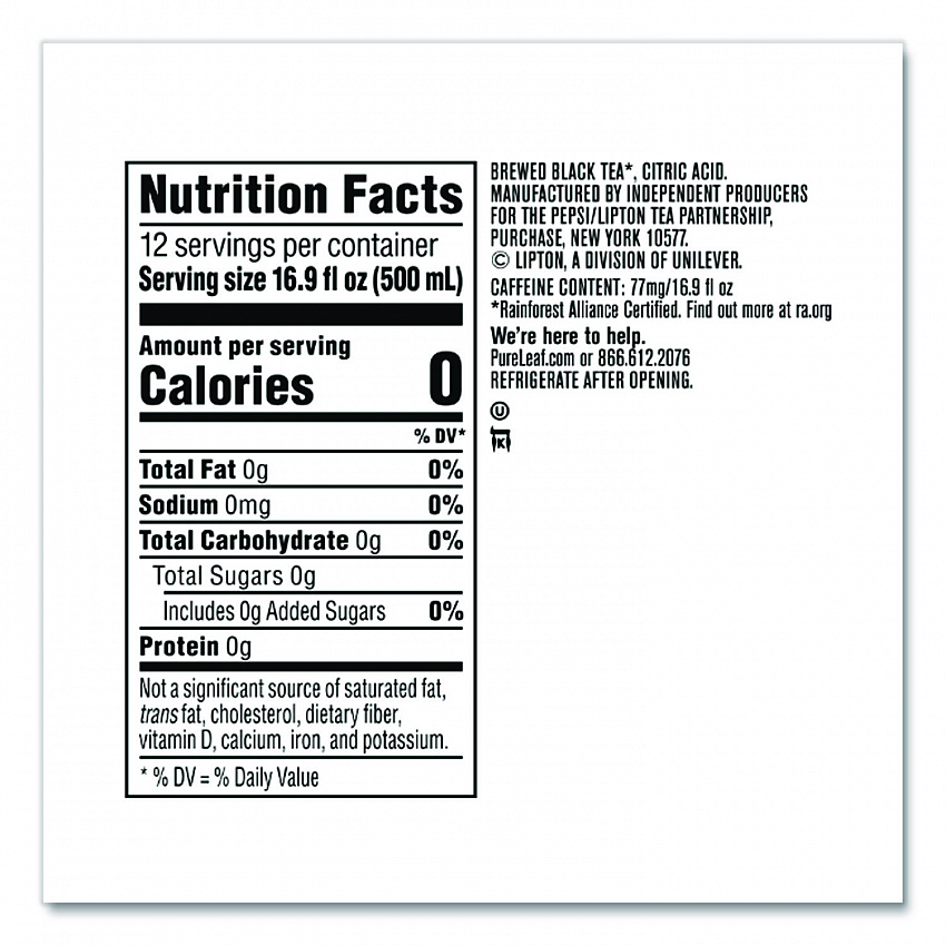 Iced Tea, Unsweetened, 18.5 oz, 12/Carton (134072CT)