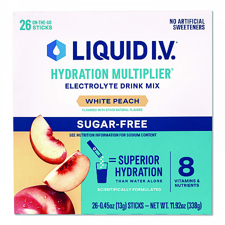 Sugar-Free Hydration Multiplier, White Peach, 26 Packets/Box (22002515)