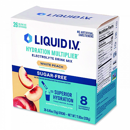 Sugar-Free Hydration Multiplier, White Peach, 26 Packets/Box (22002515)