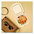Microwaveable Hinged Containers, ProPlanet Seal, 6.31 x 6.31 x 3, Clear, Plastic, 300/Carton (60PPHT1)