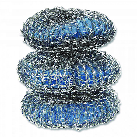 Ultra Steel Scrubbers, Gray/Silver, 3/Pack (437777)