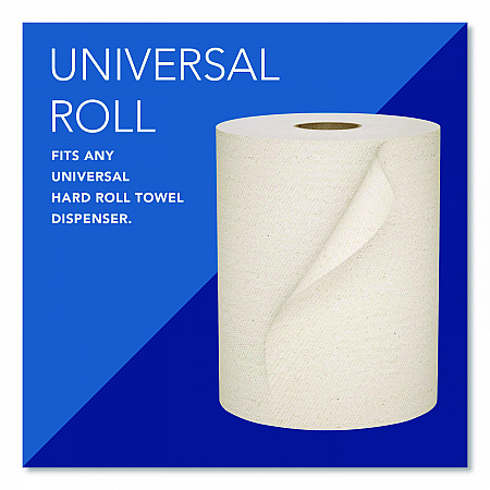 Essential 100% Recycled Fiber Hard Roll Towel, 1-Ply, 8