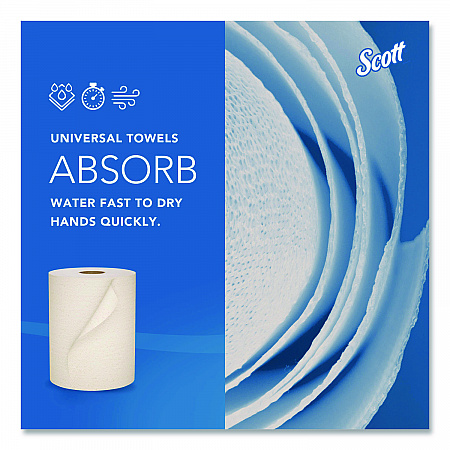 Essential 100% Recycled Fiber Hard Roll Towel, 1-Ply, 8