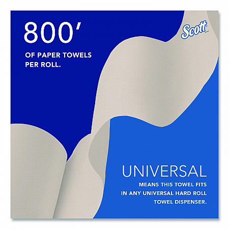 Essential 100% Recycled Fiber Hard Roll Towel, 1-Ply, 8