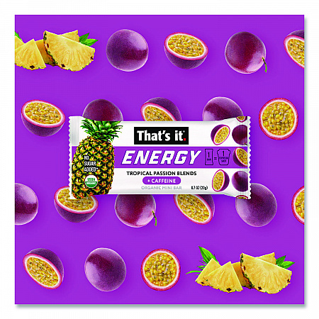Organic Energy Bars, Tropical Passion Blend, 0.7 oz Bar, 36/Box (22002519)