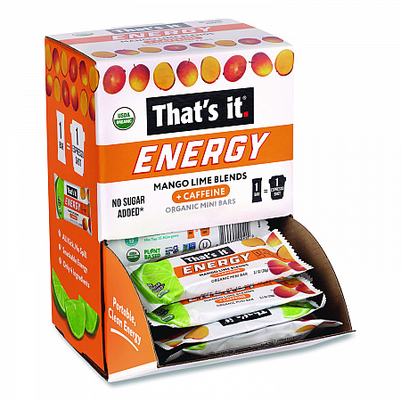 Organic Energy Bars, Mango Lime, 0.7 oz Bar, 36/Box (22002520)