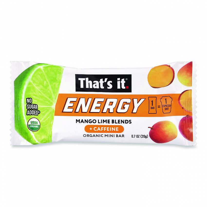 Organic Energy Bars, Mango Lime, 0.7 oz Bar, 36/Box (22002520)
