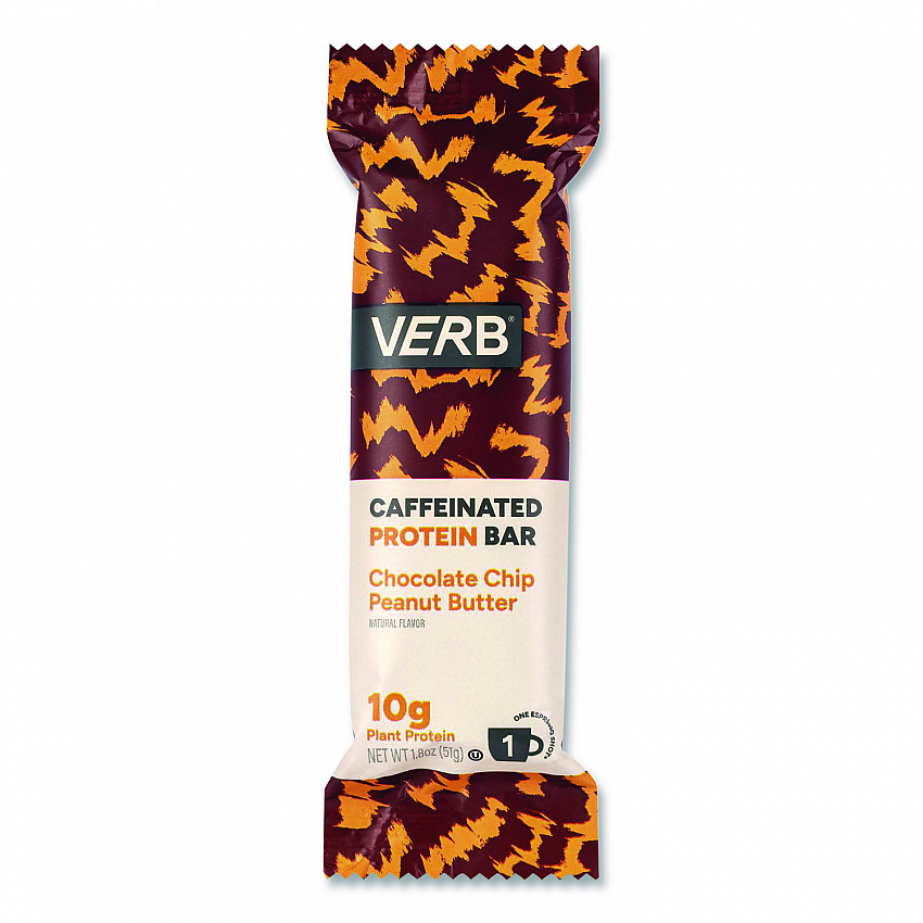 Caffeinated Protein Bar, Chocolate Chip Peanut Butter, 1.8 oz Bar, 12/Box (22002522)