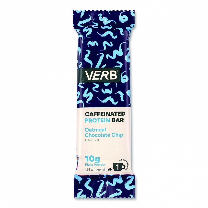 Caffeinated Protein Bar, Oatmeal Chocolate Chip, 1.8 oz Bar, 12/Box (22002523)