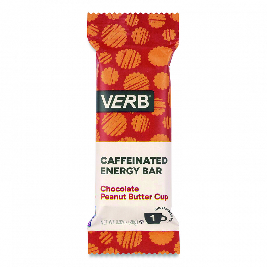 Caffeinated Energy Bar, Chocolate Peanut Butter Cup, 0.92 oz Bar, 16/Box (22002524)