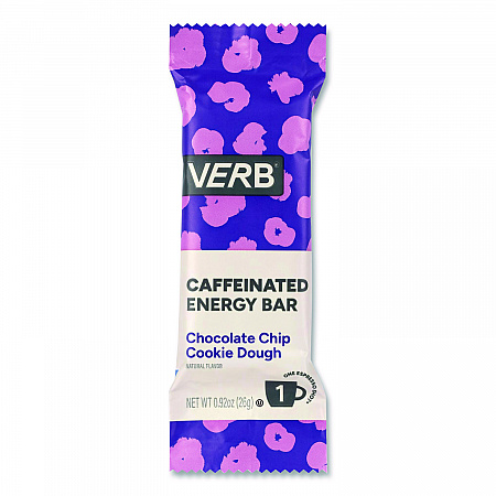 Caffeinated Energy Bar, Chocolate Chip Cookie Dough, 0.92 oz Bar, 16/Box (22002525)