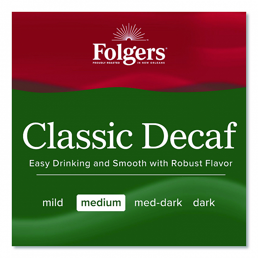 Classic Decaf Ground Coffee, Classic Roast Decaffeinated, 19.2 oz Can (00374EA)