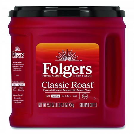 Coffee, Classic Roast, Ground, 25.9 oz Canister, 6/Carton (20421CT)
