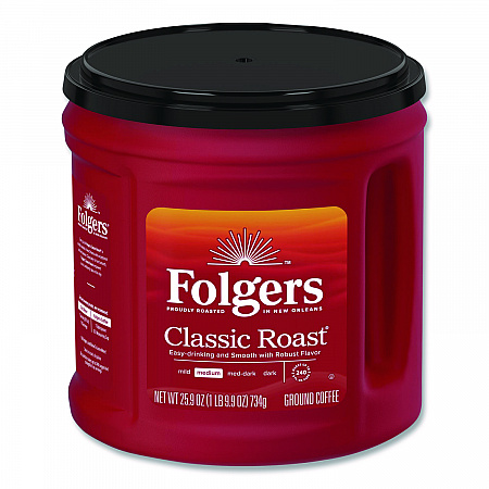 Coffee, Classic Roast, Ground, 25.9 oz Canister, 6/Carton (20421CT)