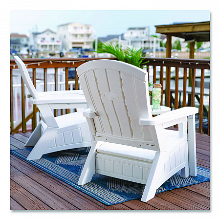 Adirondack Chair with Storage, Supports Up to 375 lb, 14.5