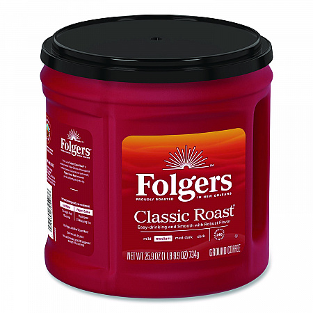 Coffee, Classic Roast, Ground, 25.9 oz Canister (20421EA)