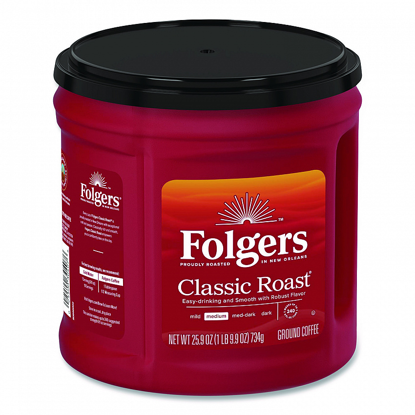 Coffee, Classic Roast, Ground, 25.9 oz Canister (20421EA)
