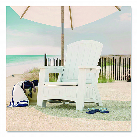 Adirondack Chair with Storage, Supports Up to 375 lb, 14.5