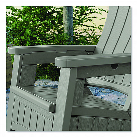 Adirondack Chair with Storage, Supports Up to 375 lb, 14.5