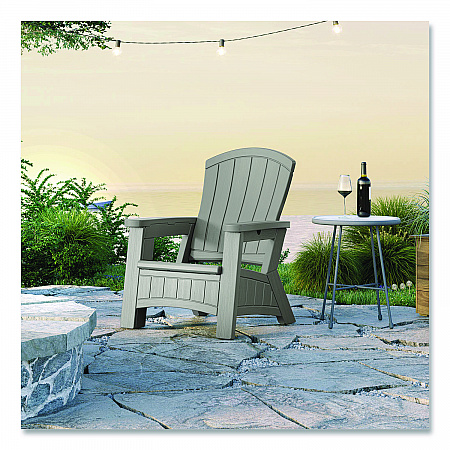 Adirondack Chair with Storage, Supports Up to 375 lb, 14.5
