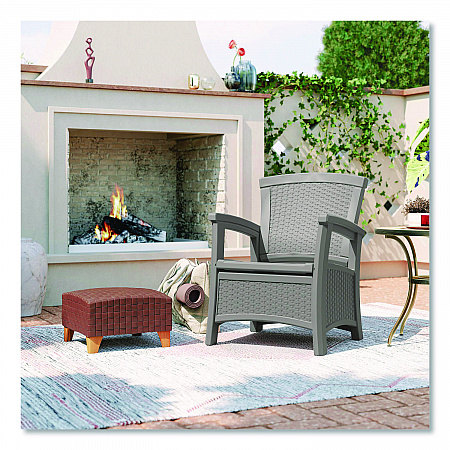 Elements Club Chair with Storage, Supports Up to 300 lb, 17