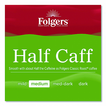 Half Caff Ground Coffee, 22.6 oz Canister (20527)