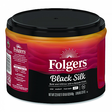 Black Silk Ground Coffee, 22.6 oz Canister (20540)