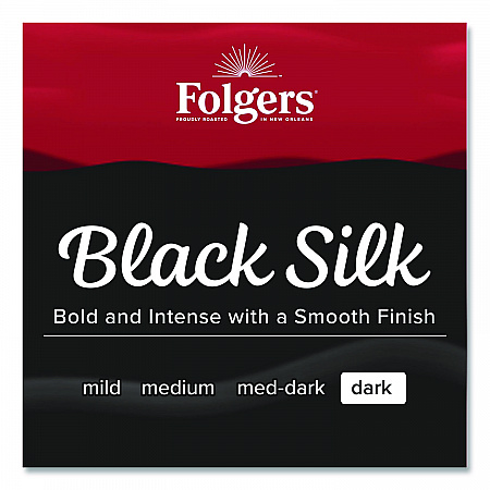 Black Silk Ground Coffee, Black 22.6 oz Canister, 6/Carton (20540CT)