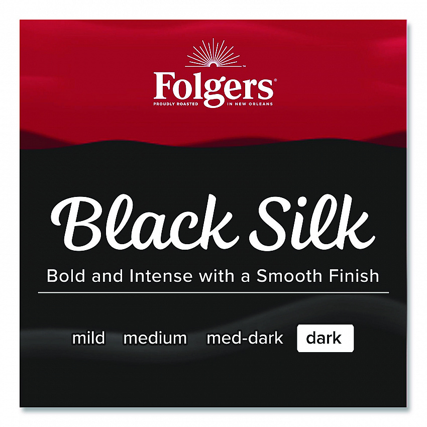 Black Silk Ground Coffee, Black 22.6 oz Canister, 6/Carton (20540CT)