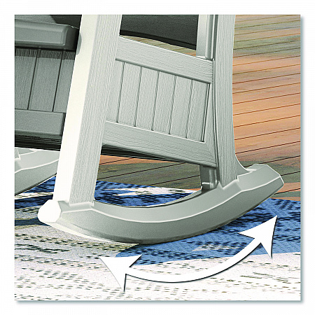 Rocking Chair with Storage, Supports Up to 375 lb, 17.25