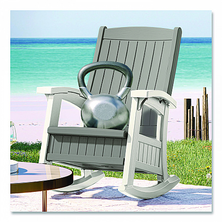 Rocking Chair with Storage, Supports Up to 375 lb, 17.25