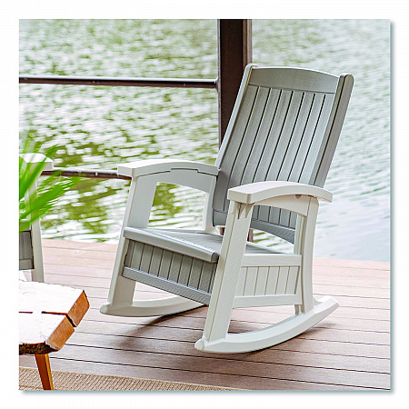 Rocking Chair with Storage, Supports Up to 375 lb, 17.25