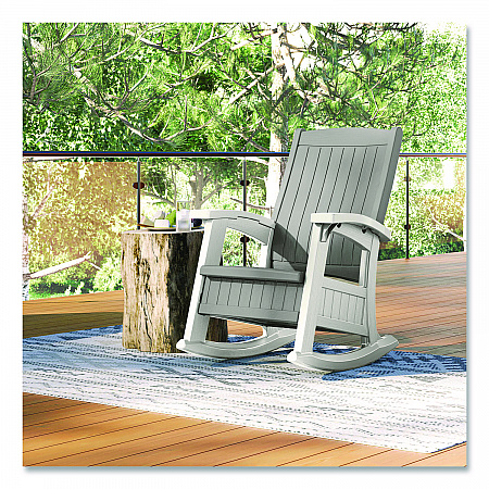 Rocking Chair with Storage, Supports Up to 375 lb, 17.25