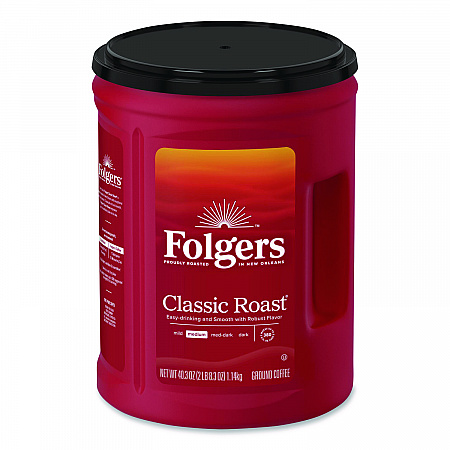 Classic Roast Ground Coffee, 40.3 oz Canister, 6/Carton (30419)