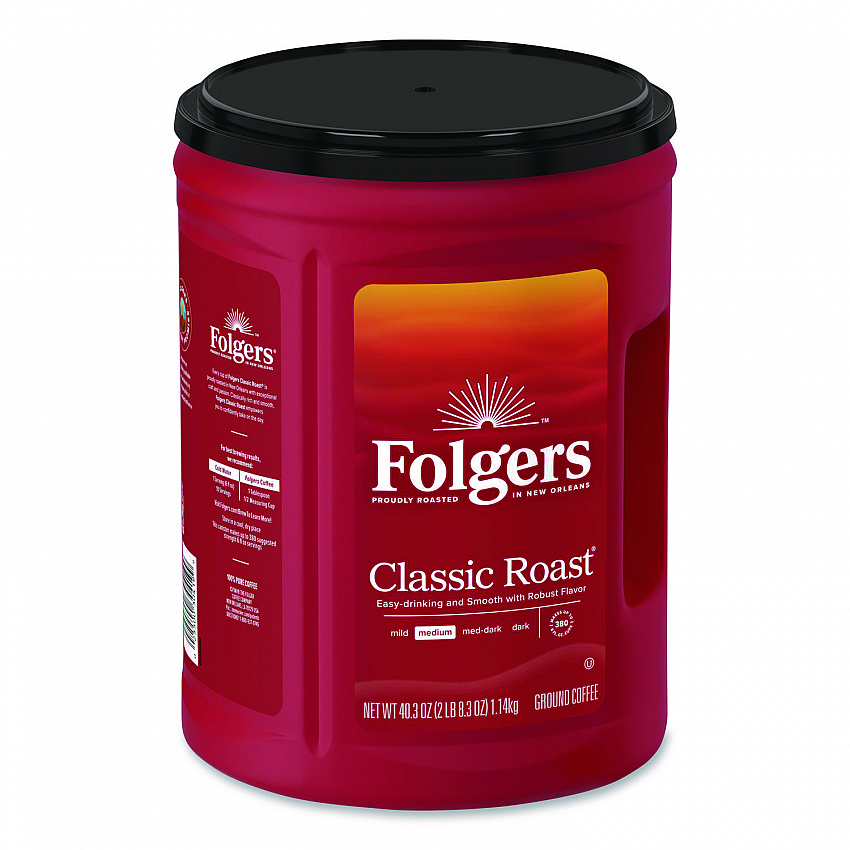 Classic Roast Ground Coffee, 40.3 oz Canister, 6/Carton (30419)